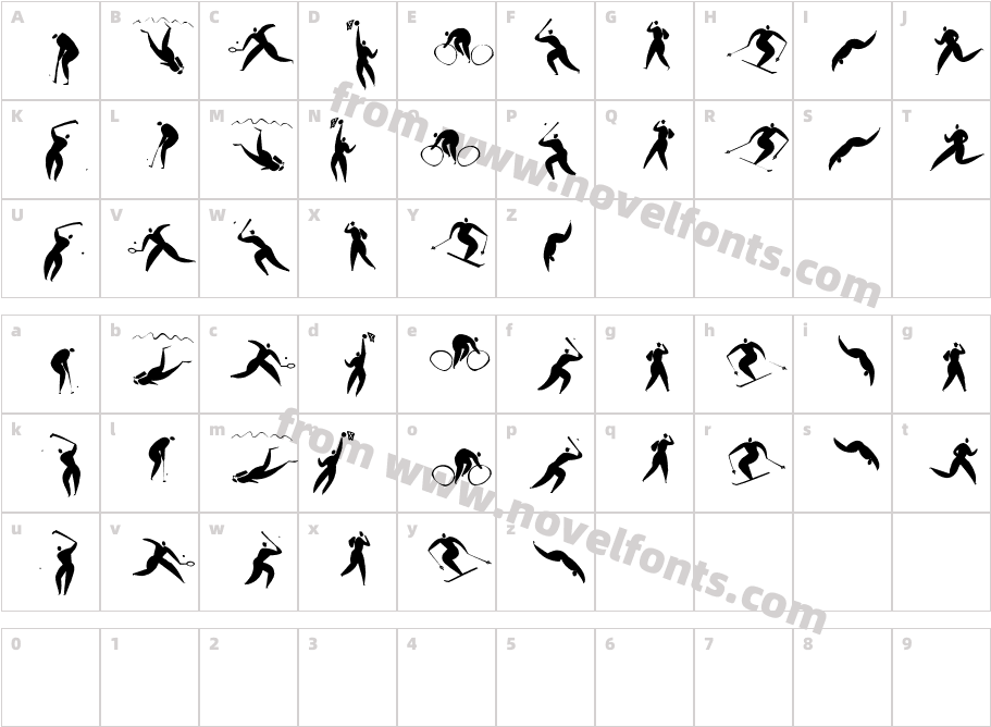 Sport Satyre MediumCharacter Map