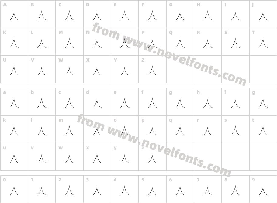 Squiggley PlainCharacter Map