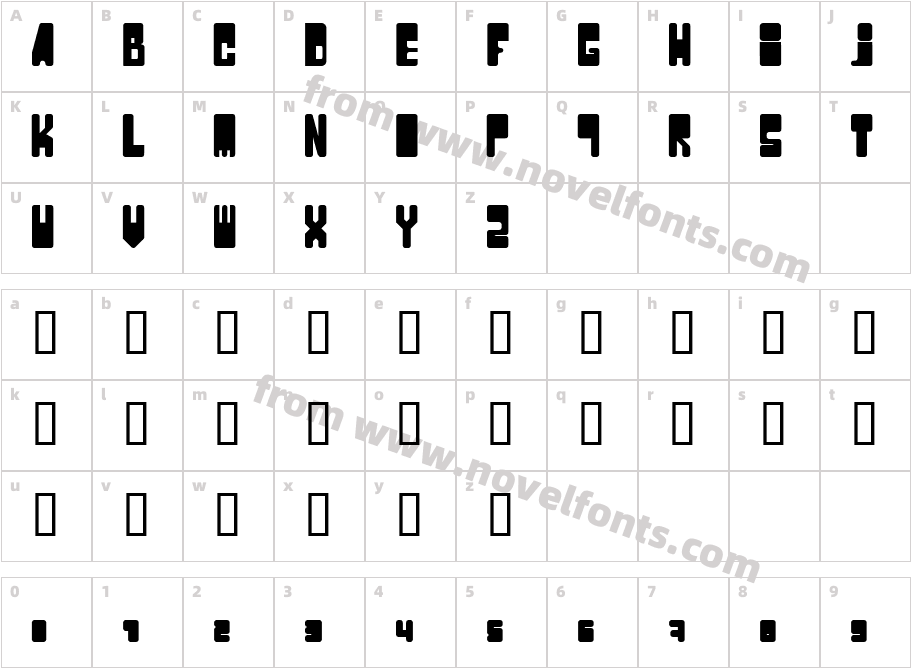 Squircle Cirquare Top Heavy TitlerCharacter Map