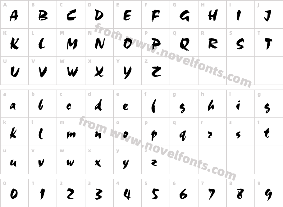 StaccatoCharacter Map