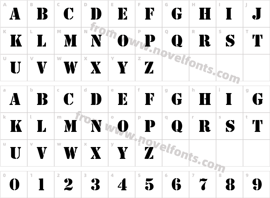 Stamp PlainCharacter Map