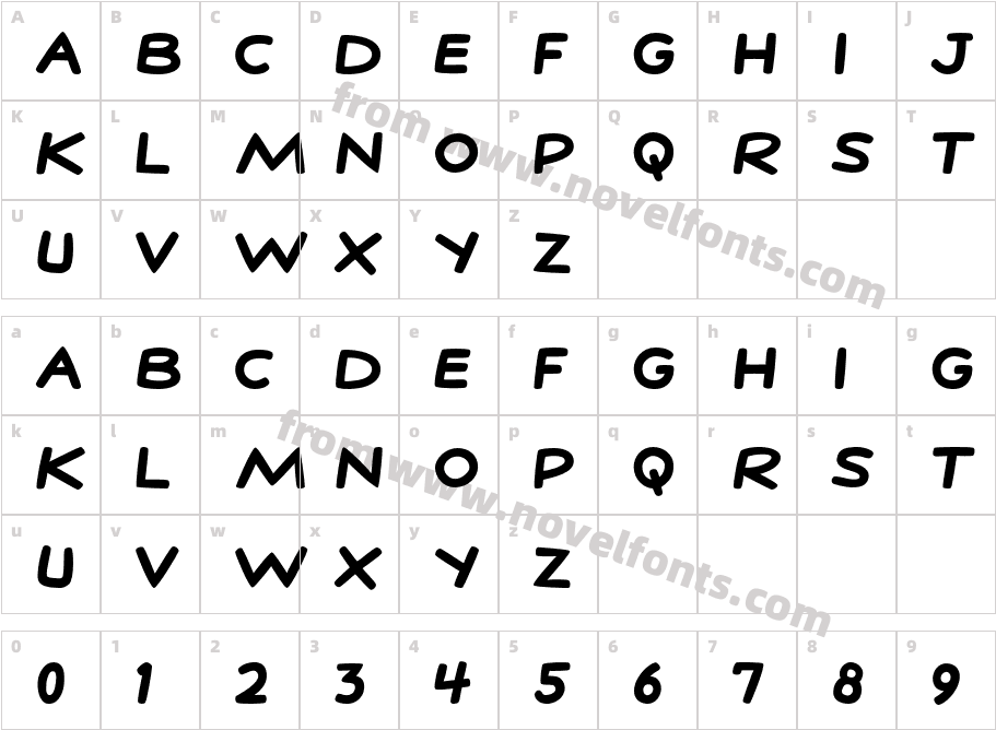 Stan Lee BoldCharacter Map