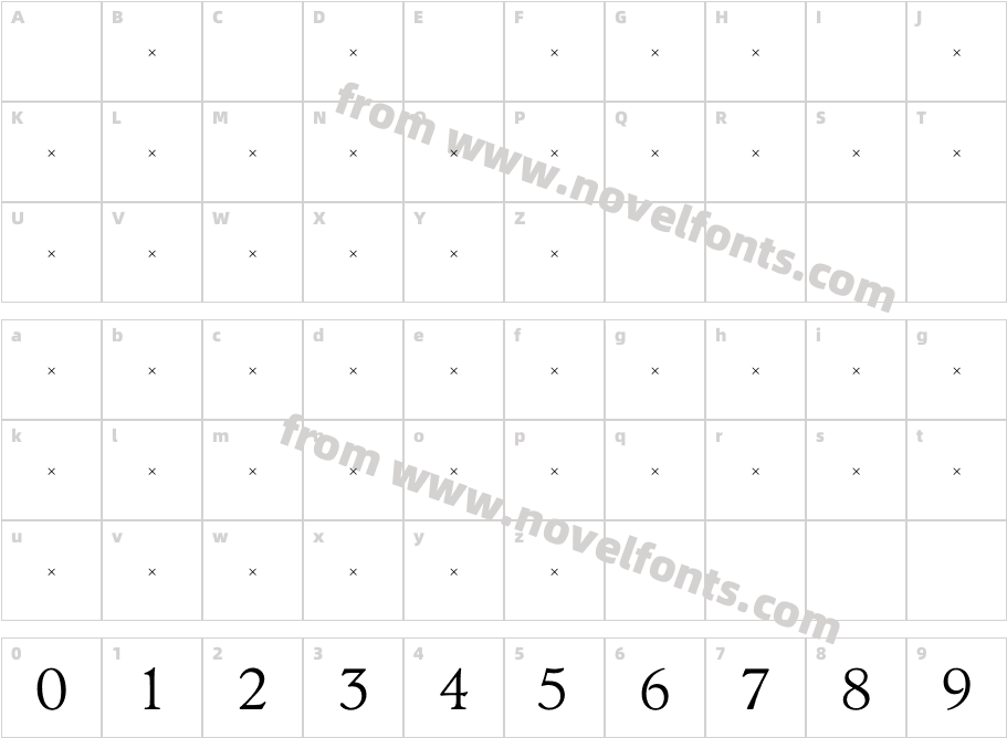 Stanhope Light TabCharacter Map