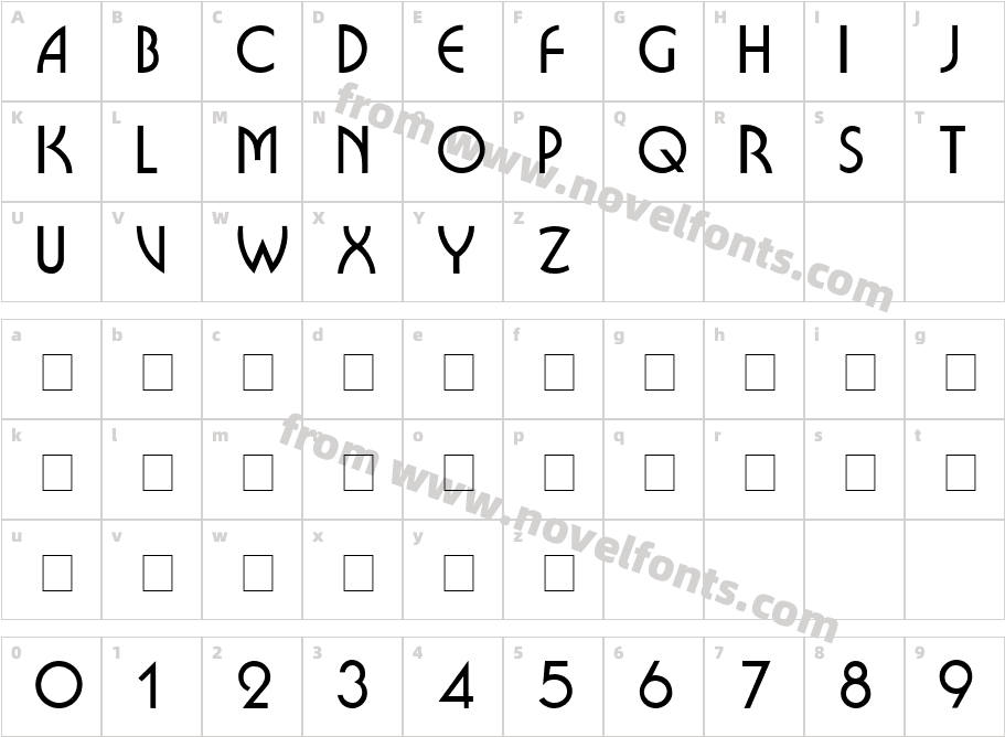 Brioche Display Caps SSiCharacter Map