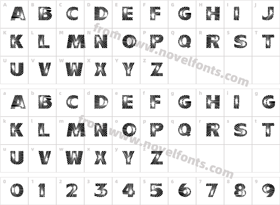 Starburst RegularCharacter Map
