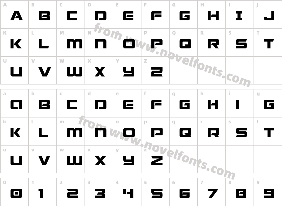 Starduster RegularCharacter Map