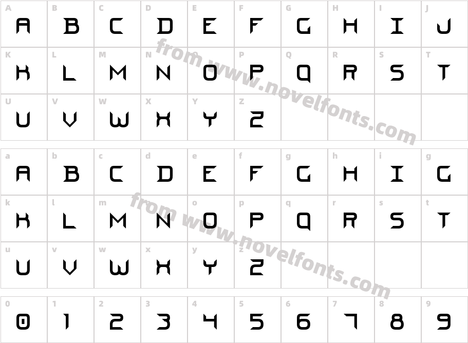 Steel Blade 7Character Map