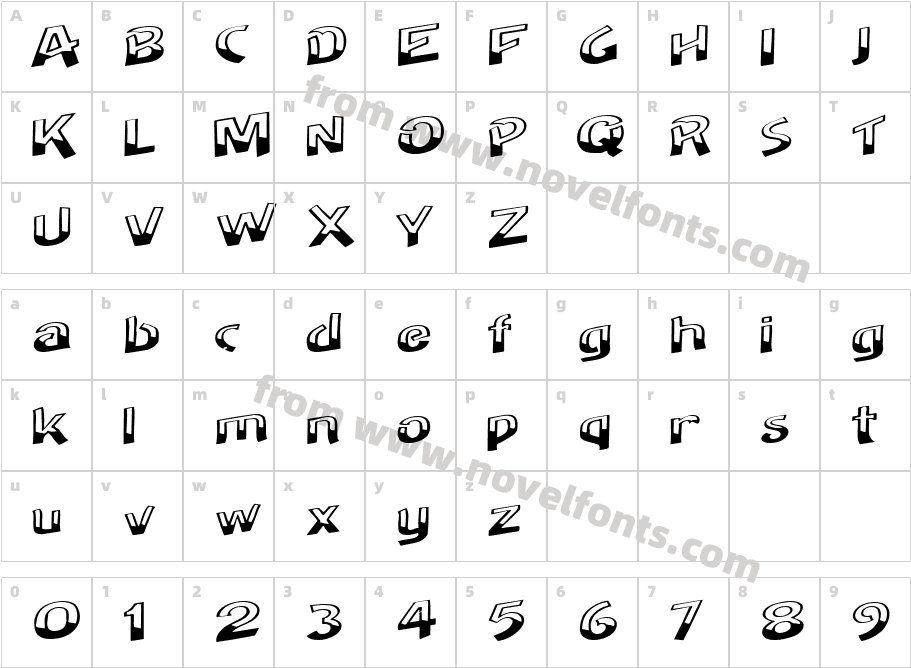 Steeple Regular ttnormCharacter Map