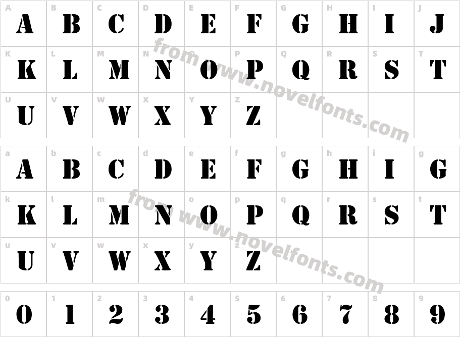 Stenford Black DBCharacter Map