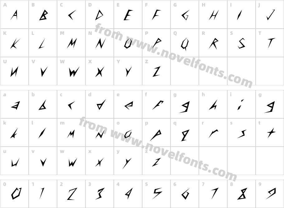 Stinger Light Skewed RegularCharacter Map