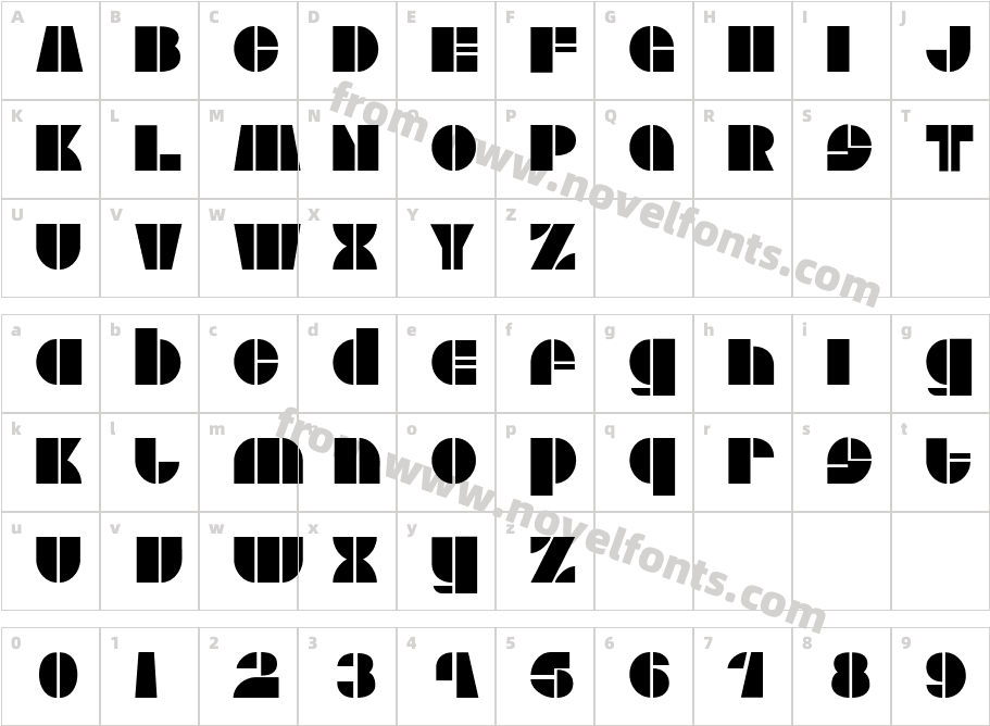 Stock BCharacter Map