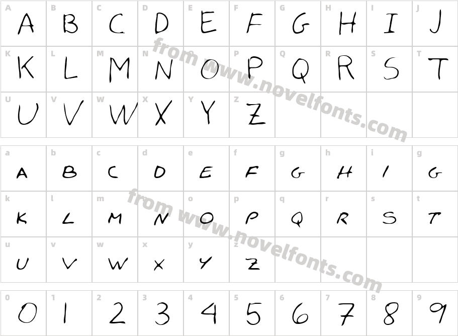 Stone RegularCharacter Map