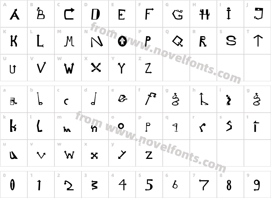 StrelochnikCharacter Map