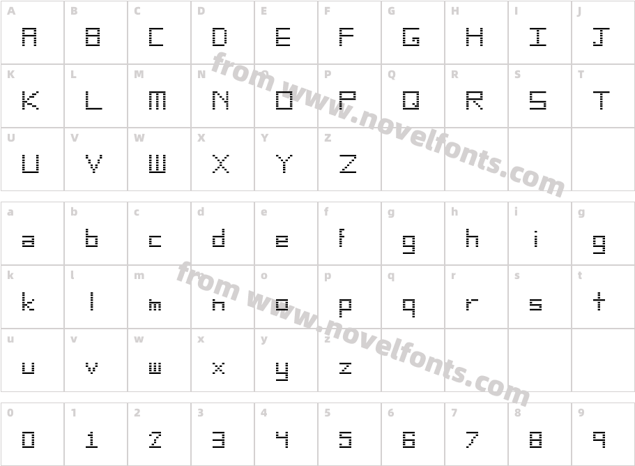 Stripedclassic RegularCharacter Map