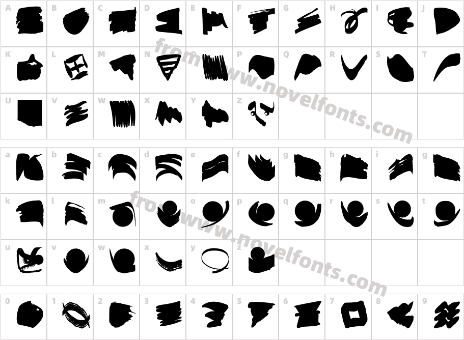 Strokes FondsCharacter Map