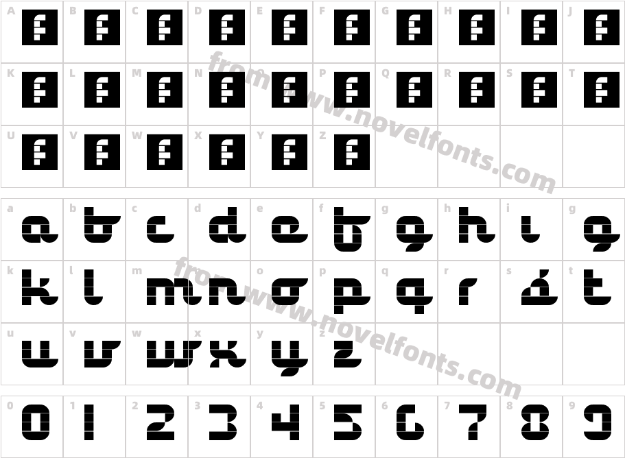 Structurosa Script RegularCharacter Map