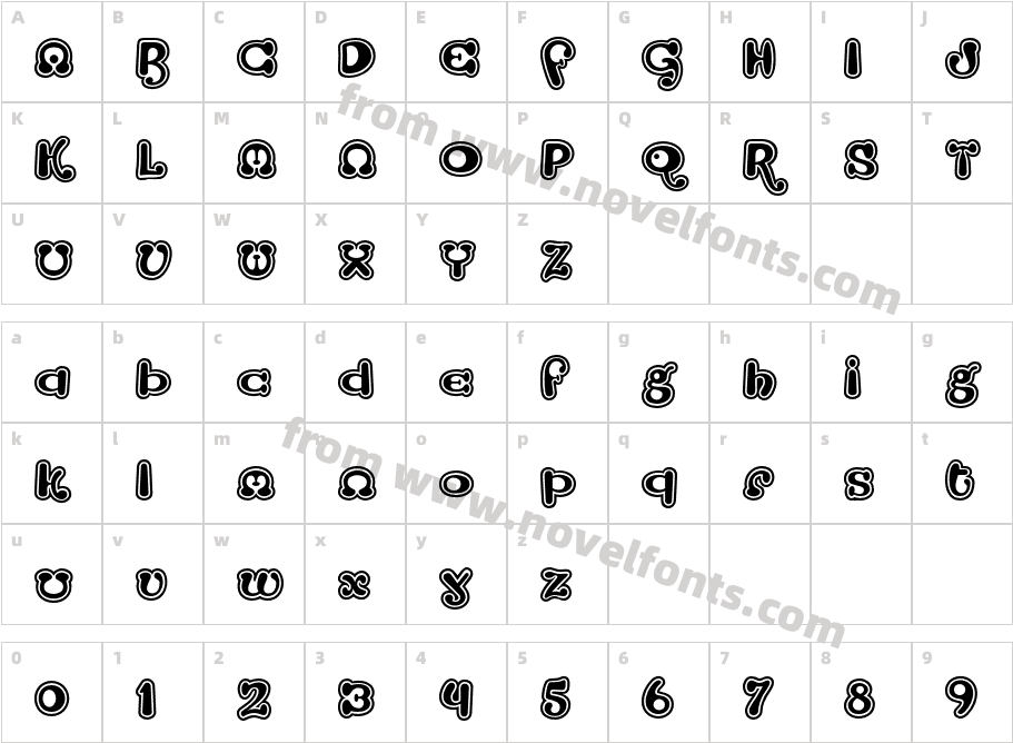 Strumpf Std ContourCharacter Map