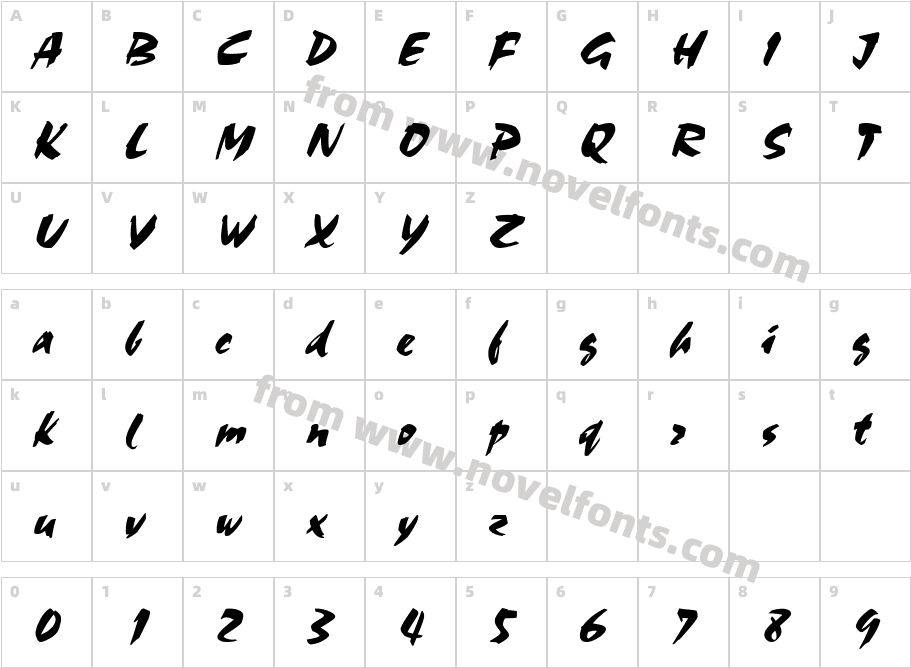 Stucco 27 ItalicCharacter Map