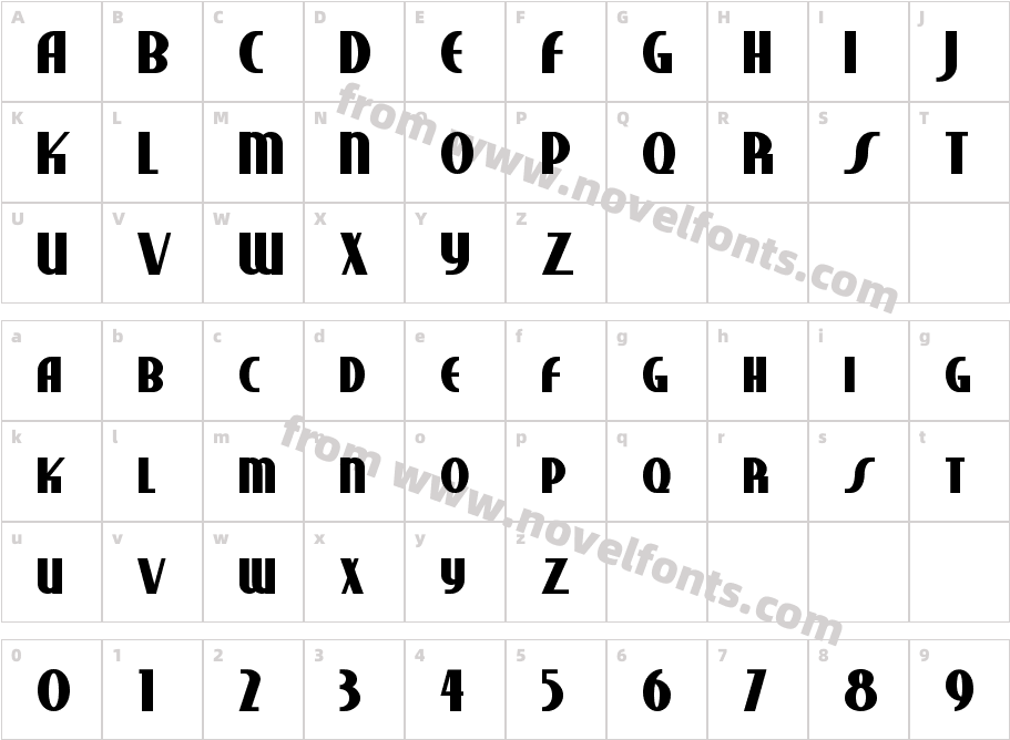 StudebakerNF BoldCharacter Map