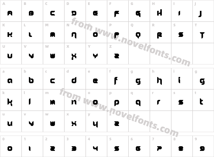 Stuntcroft RegularCharacter Map