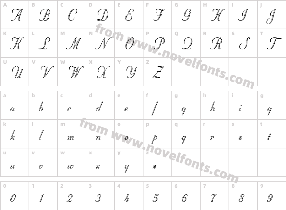 StuyvesantBT RegularCharacter Map