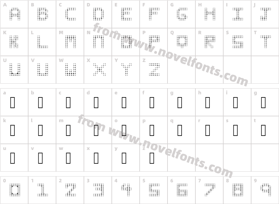 Stylish II RegularCharacter Map