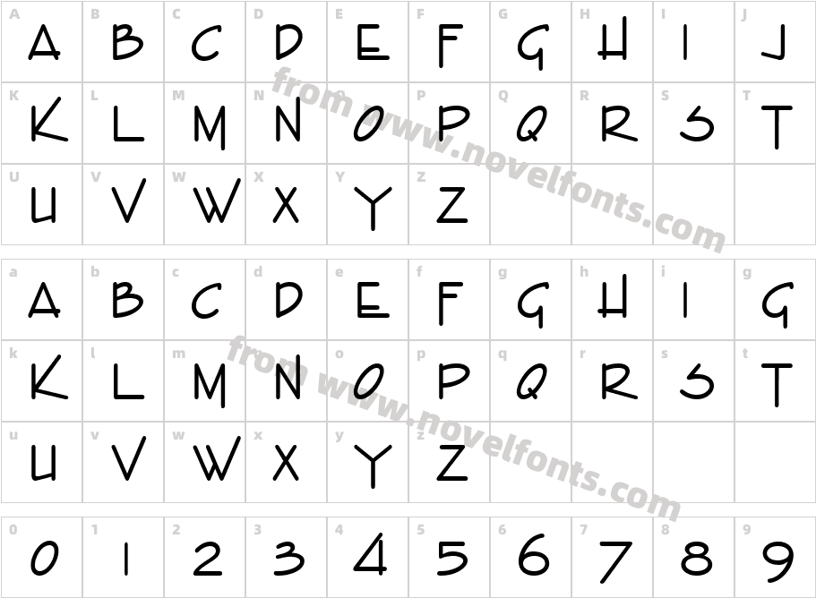 Stylistic SF BoldCharacter Map