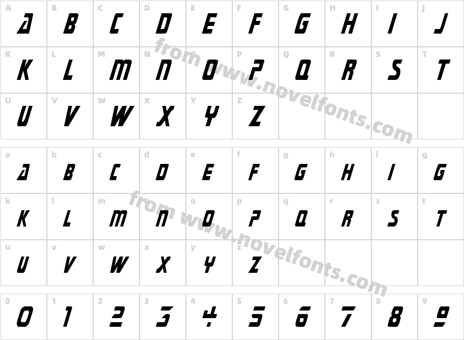 Submarine Condensed RegularSWFTECharacter Map