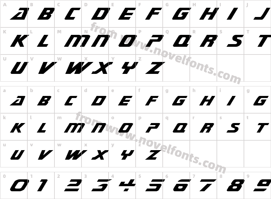 Submarine Extended RegularSWFTECharacter Map