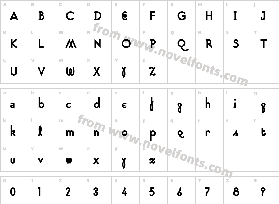 Suburban Bold BoldCharacter Map