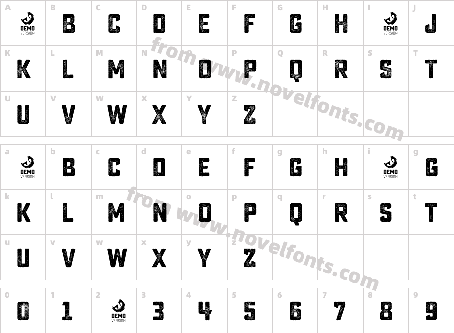 Sucrose Bold Two DEMOCharacter Map