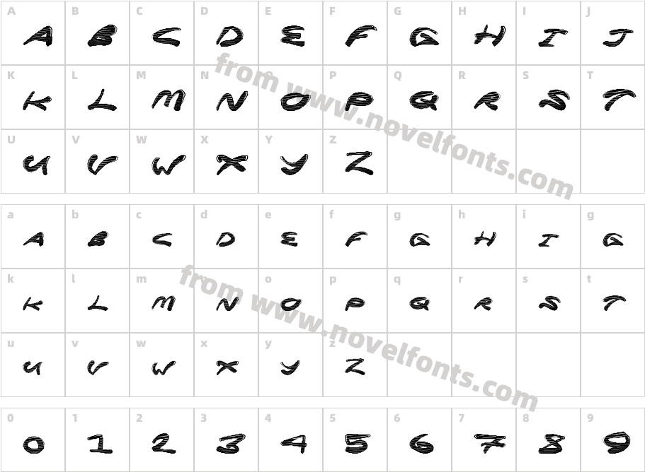 Super RocketCharacter Map