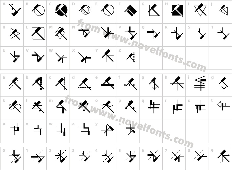 Suprematism FourCharacter Map