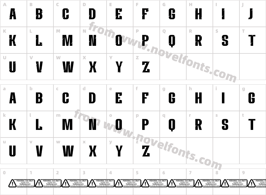 Surviva PERSONAL USE ONLY!Character Map