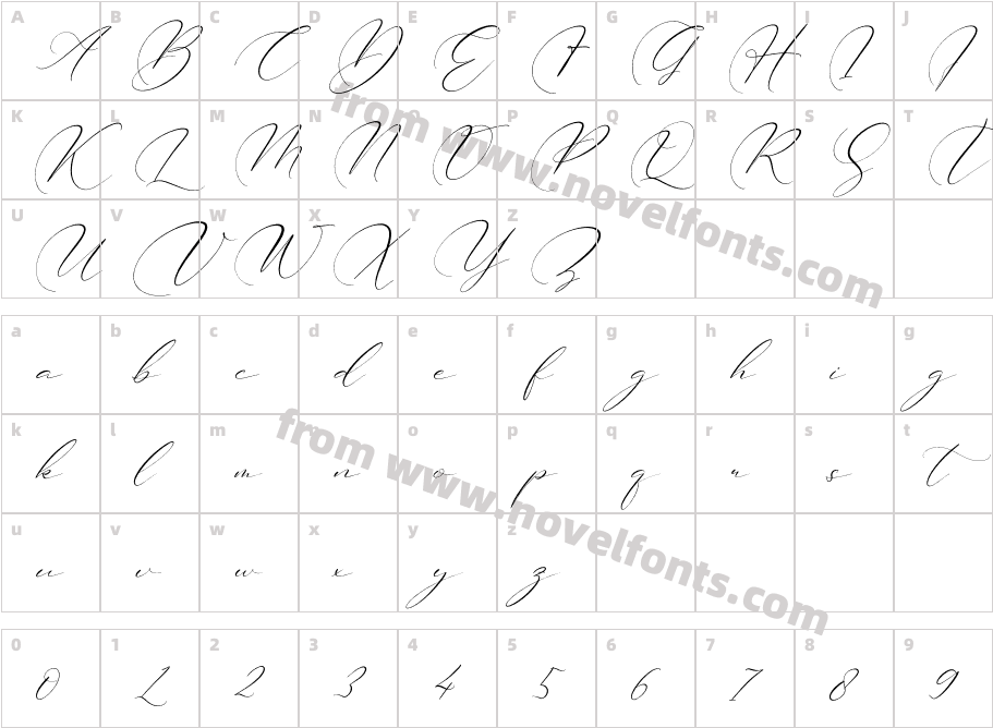 Brittney Style ItalicCharacter Map