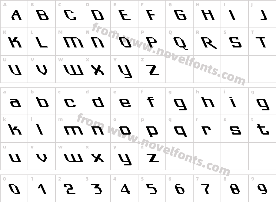 Sydneys LeftCharacter Map