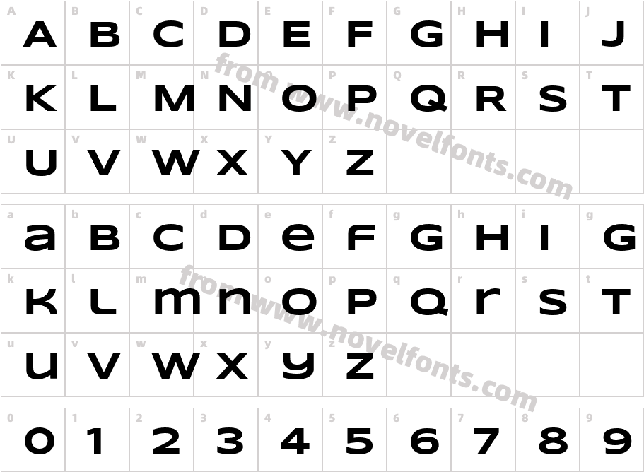 Syncopate BoldCharacter Map