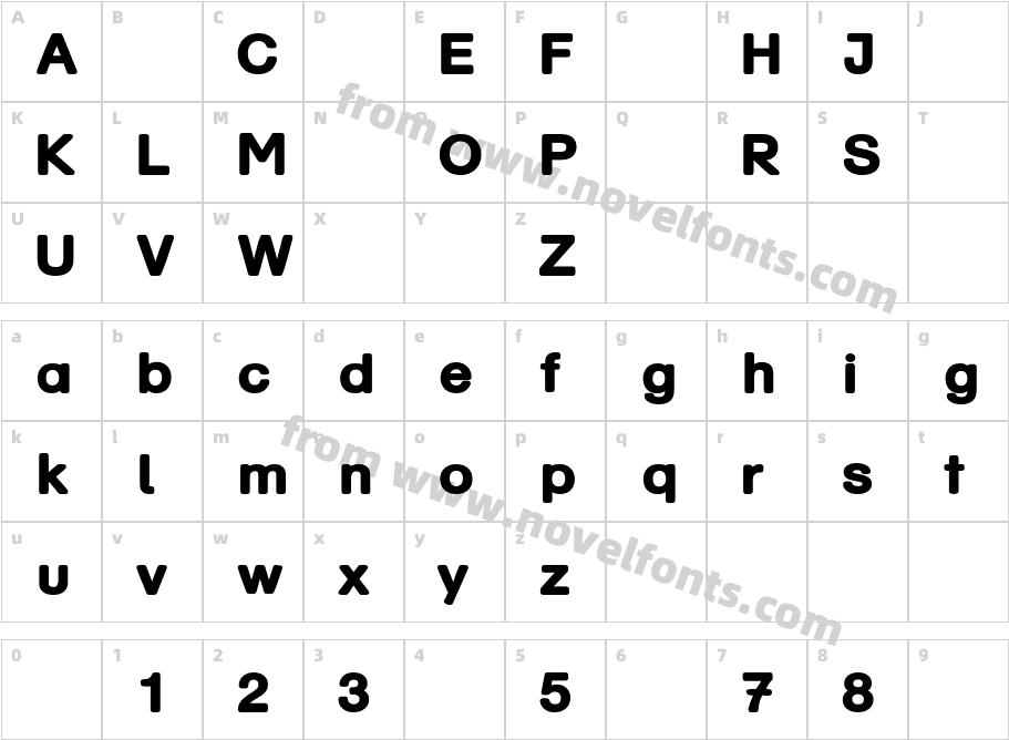 SüdfettCharacter Map