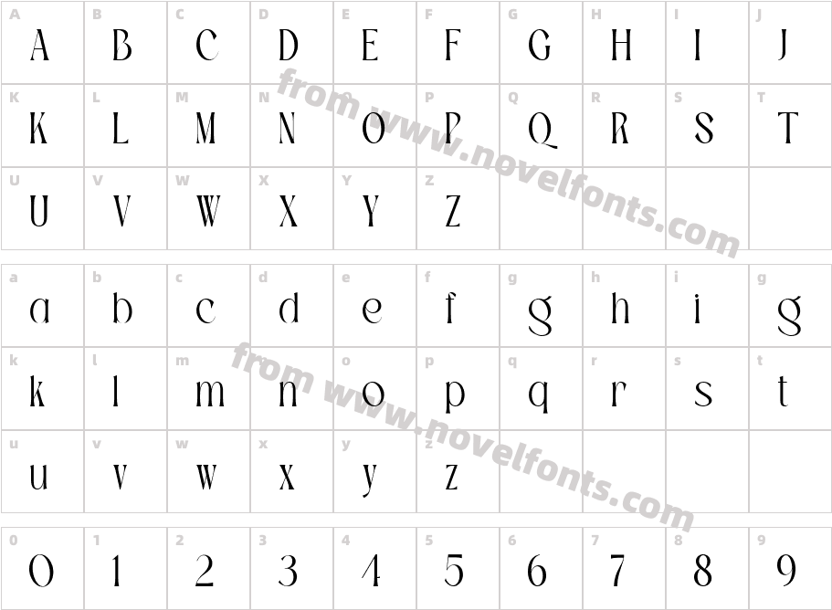 TBJ Palatino Mini Edition RegCharacter Map