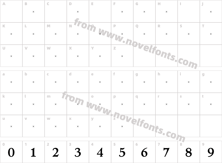 TC Administer Bold TabCharacter Map