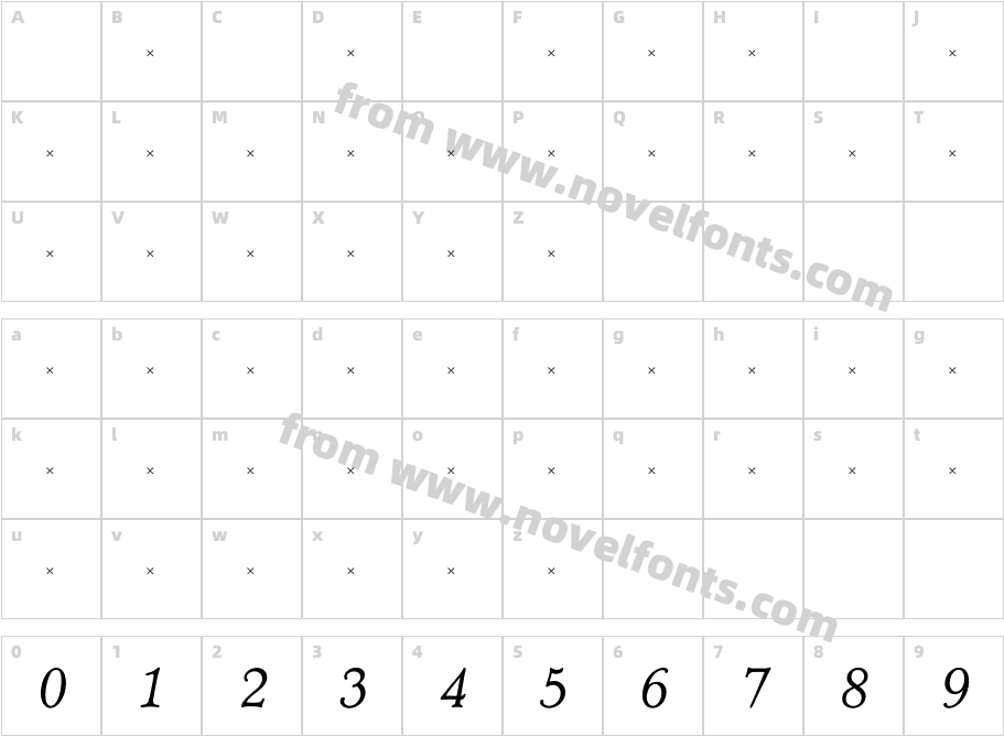 TC Administer Book Ital TabCharacter Map