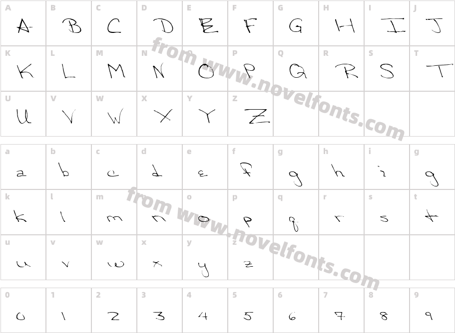 TEDDYCharacter Map