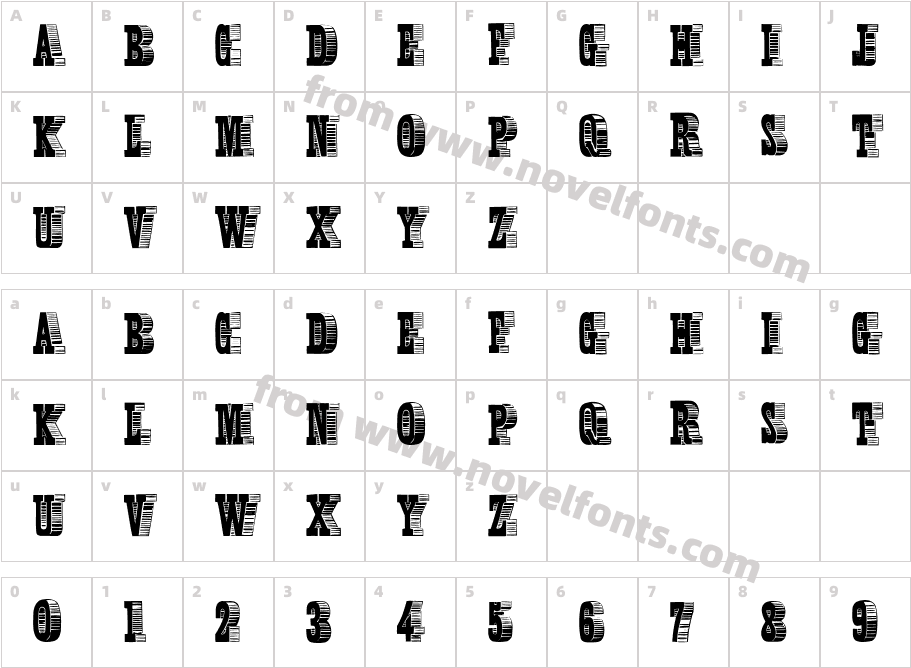 Broadcast TitlingCharacter Map