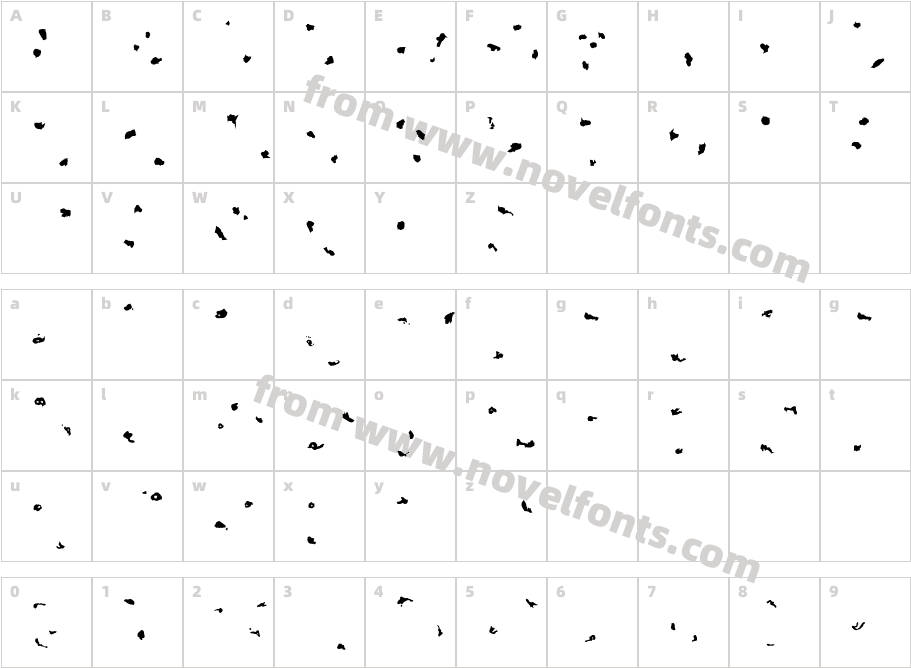 TOXIN SPOTSCharacter Map