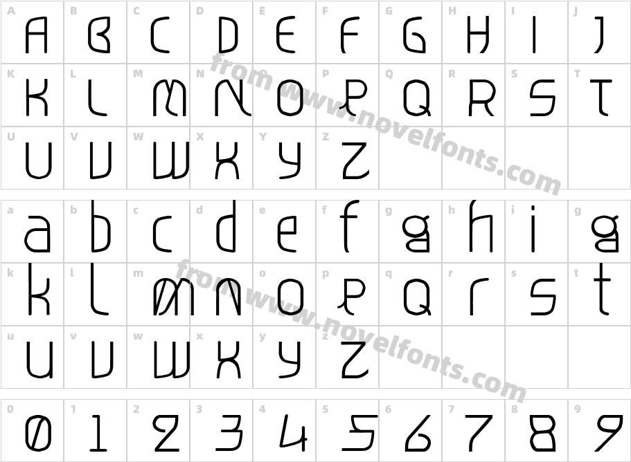 TT MediumCharacter Map