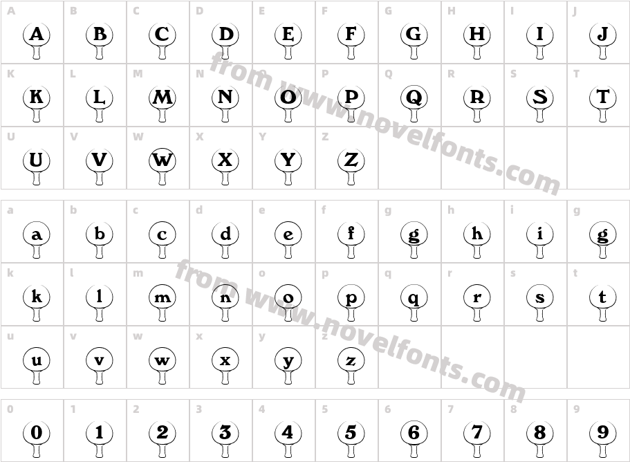 TableT White BeckerCharacter Map