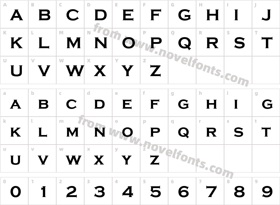 754-CAI978Character Map