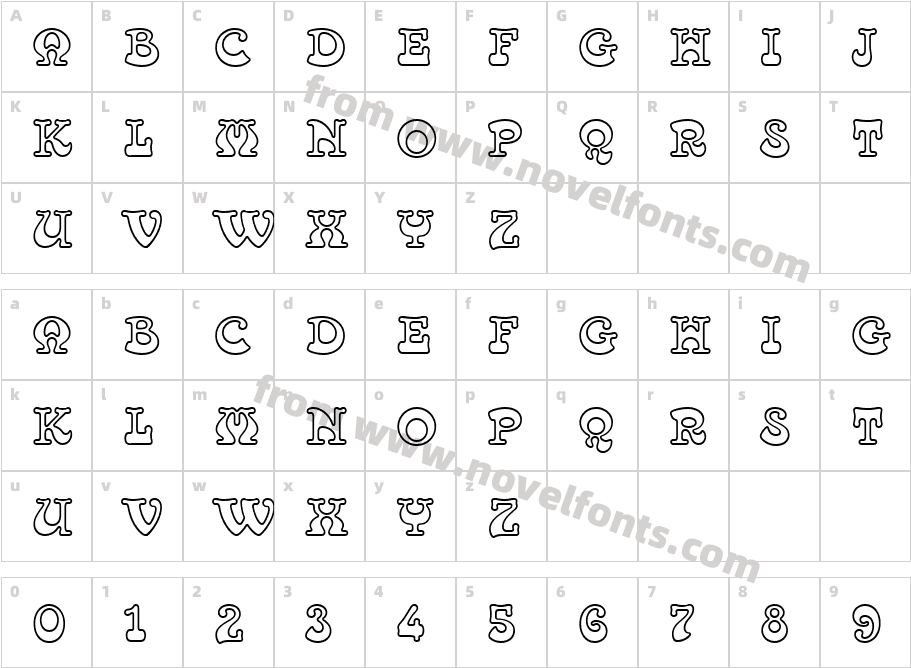 Tambourine DCharacter Map