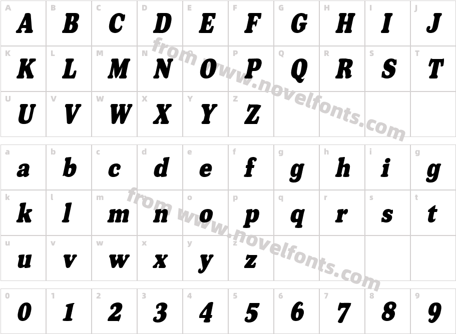 Broadside-CondensedCharacter Map