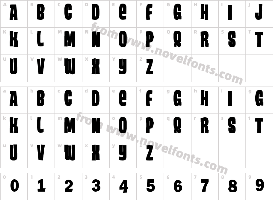 Tan PattyCharacter Map